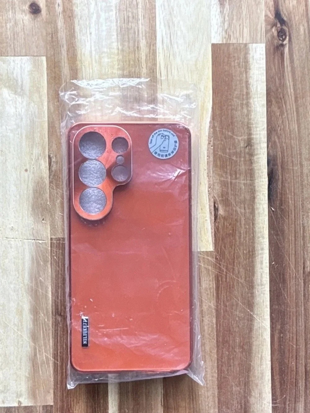 Orange Matte Camera-Protector Phone Case